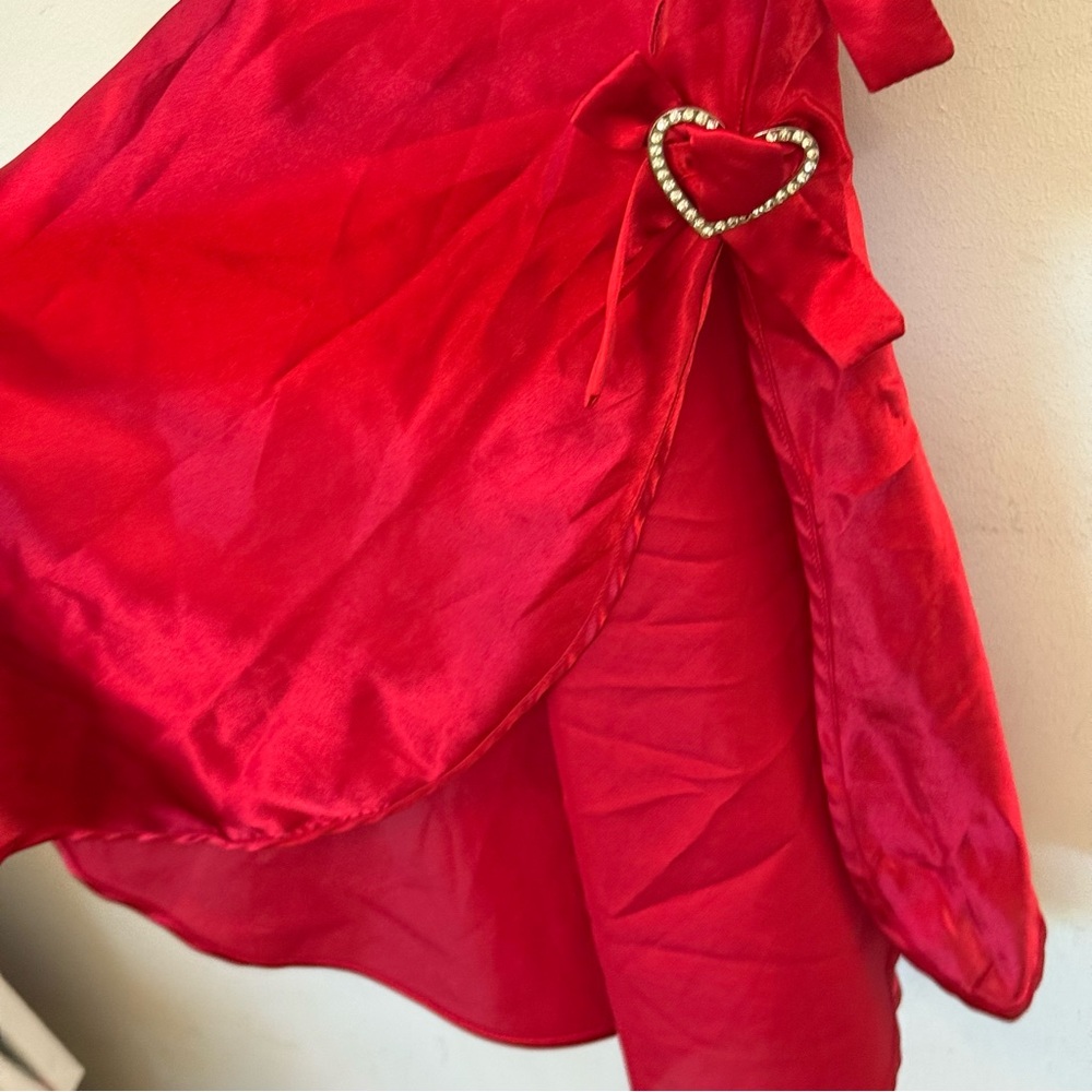 Frederick’s Elegant Red Lace Babydoll Slip Dress S - Picture 4 of 6